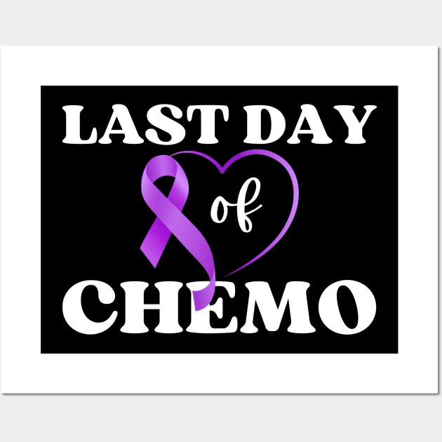 Last Day Of Chemo Radiation Cancer Awareness Survivor Wall Art by IYearDesign